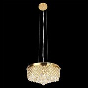 Luster na lanku AMAPOLI 7xG9/28W/230V pr. 45 cm zlatá