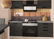 Kuchynská linka Belini 120 cm eben kráľovský s pracovnou doskou Vulcano2 TOR VULCANO2/3/WT/HK/0/B1