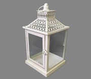 Lampa biela kov se sklem 25140