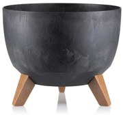 Kvetináč Rosa Linea 29x18 cm čierny betón