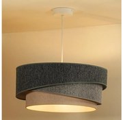 Duolla-Luster na lanku KOBO ECO REC. 1xE27/15W/230V pr. 45 cm zelená/šedá/krémová