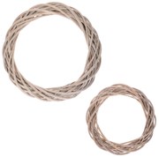 Sada 2 ks vencov z prútia, farba sivá, pr. 35 a 25 cm