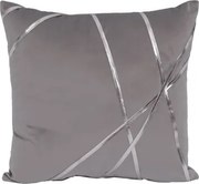 Dekoračný vankúš Vanessa 45x45 cm, striebornými s pruhmi%
