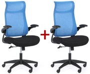 Kancelárske kreslo LUCKY 1+1 ZADARMO, modrá