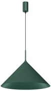 Závesné svietidlo Capital, 1x zelené kovové tienidlo, (fi 46cm), gr