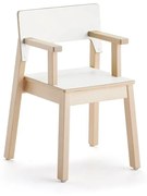 Detská stolička LOVE s opierkami rúk, V 350 mm, breza, laminát - biela