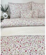 INTERMEDIC SK Bavlnená obliečka Fialové Kvietočky 140x200/70x90 cm – zapínanie na zips