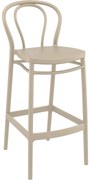 VICTOR BAR 75 záhradná barová stolička taupe