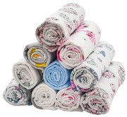 Bavlnené plienky s potlačou NEW BABY 60x80 cm STANDARD 10 ks