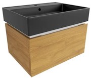 Kúpeľňová skrinka s umývadlom SAT Feel 60x30x46 cm medový dub mat SATFEEL60DMU3