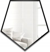 Geometrické zrkadlo Penta v čiernom ráme Mdf 190X181 nástenné