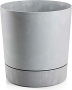 Květináč s podmiskou AZALEA 35 cm šedý beton