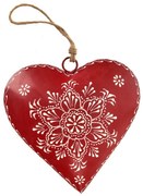 InDecor Závesné plechové srdce Folk, 20 x 7 x 20 cm, L