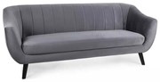 Pohovka Elite Velvet, trojsedačka, sivá