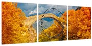 Obraz - Konitsa most (s hodinami) (90x30 cm)