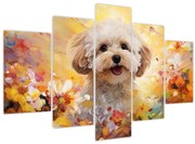 Obraz - Šťastný pes (150x105 cm)