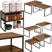 Sada 2 ks kuchyňských polic GINGER černá/starý dub