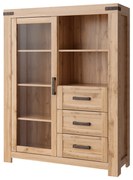 Vitrína 1W3S, dub wotan, MORATIZ