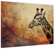 Obraz - Žirafa, maľba (70x50 cm)