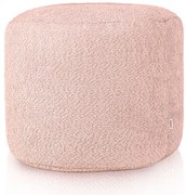 Taburetka Cilindro pudrovo ružová bouclé