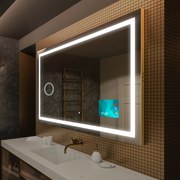Nástenne zrkadlo do kupelne s osvetlenim LED L15 vyhrievane zrkadlo do kupelne