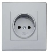Zásuvka  MILANO bez uzemnenia (popol)