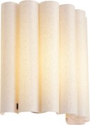 Nástenná lampa Japandi béžová s ľanom 26 cm - Scallop