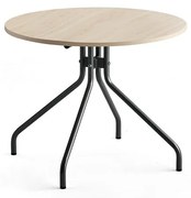Stôl AROUND, Ø 900 mm, breza, antracit