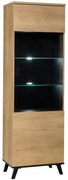 Vitrína 2 pravá John dub lefkas/čierna