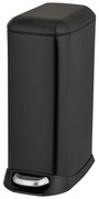 Matne čierny pedálový oceľový odpadkový kôš 12 l Design – Wenko