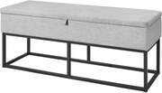 Lavica s úložným priestorom TAURO 112x48 cm, sivá