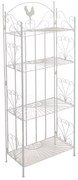 Kovová polica regál Maia - Biela