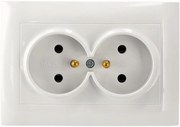 VIPLAST Dvojitá zásuvka 2x2P+Z