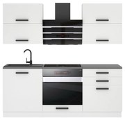 Kuchynská linka Belini Premium Full Version 180 cm biely mat s pracovnou doskou EMILY