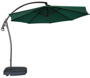 Záhradný slnečník Houseland Vortexa 300 cm tmavozelený