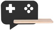 LED Detské nástenné svietidlo s poličkou CONSOLE LED/5W/230V čierna
