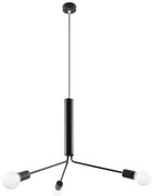 Čierne závesné svietidlo s kovovým tienidlom ø 74 cm Donato – Sollux