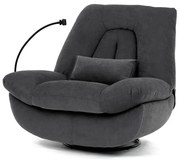 Autronic BONTEC Polohovacie kreslo, elektrické zabudované ovládanie, šedá, látka, TV-7089 GREY2 Farba: Šedá