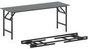 Konferenčný stôl FAST READY, 170x50 cm, čierna podnož, grafit