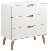 Komoda Lowell 80 cm bílá/dub přírodní