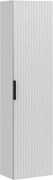 Vysoká kúpeľňová skrinka ADEL, biela, drážkovaná (ADEL WHITE 80-01-B-1D)