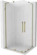 Mexen Velar L Duo posuvná sprchovacia kabína 90 x 80 cm, námraza, zlatá - 871-090-080-02-33-50
