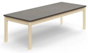 Stôl DECIBEL, 1800x700x530 mm, akustické linoleum, breza/tmavošedá
