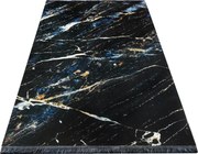 DY Čierno-zlatý koberec s mramorovým vzorom Black 02 Rozmer: 160x220 cm