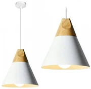 Toolight Scandi C, stropné svietidlo 1xE27 SCANDI C WHITE APP061-1CP, biela-hnedá, OSW-00106