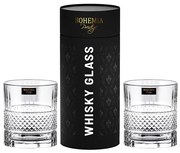 BOHEMIA PRESTIGE ELEGANTE POHÁR NA WHISKY V TUBE 320ML SADA 2KS