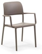 RIVA ARMCHAIR záhradná stolička s podrúčkami tortora