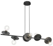 Luster na lanku TOKEN 6xE27/15W/230V čierna