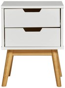 Biely nočný stolík z masívneho borovicového dreva Marckeric Baku