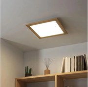 Eglo - LED RGB stmievateľný prisadený panel SALOBRENA-C LED/40W/230V hnedý + diaľkové ovládanie